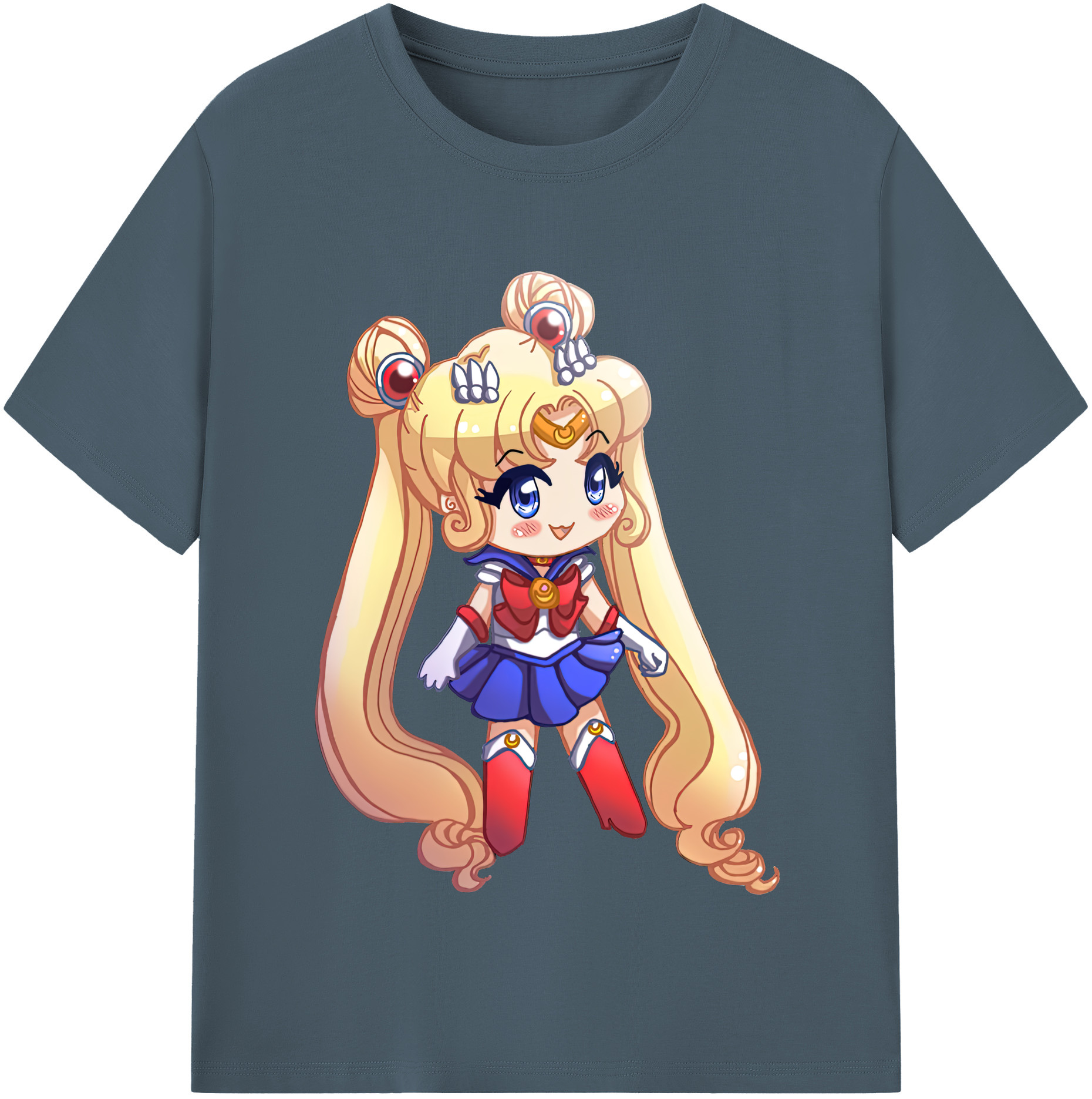 （画像用） 美少女戦士セーラームーン 月野 うさぎ つきの うさぎ Sailor Moon Tsukino Usagi 綿100％半袖Tシャツ（フロントプリント）